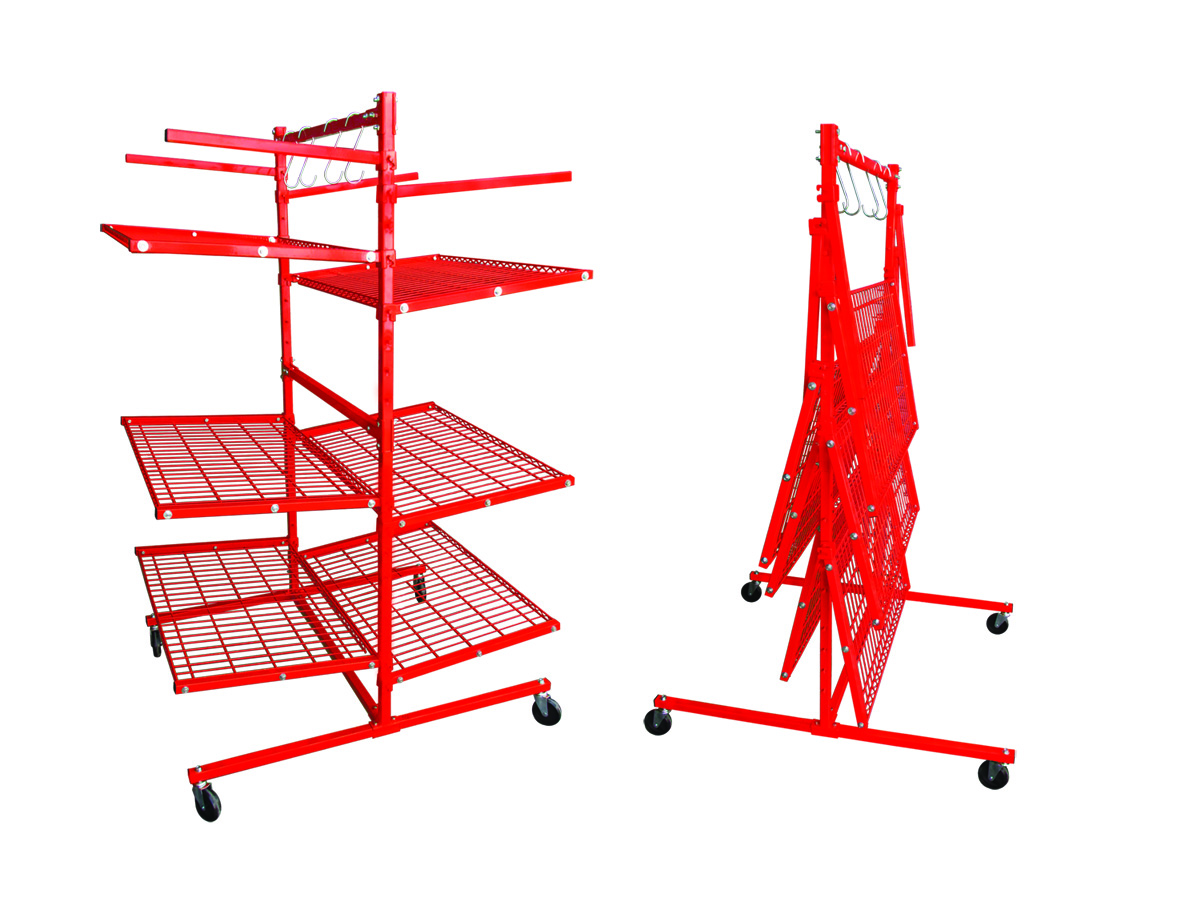 Body shop rack with 6 shelves