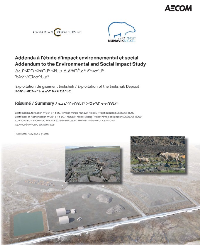 Le développement du gisement Inukshuk