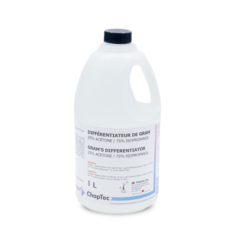 DIFFÉRENTIATEUR DE GRAM 25% ACÉTONE / 75% ISOPROPANOL