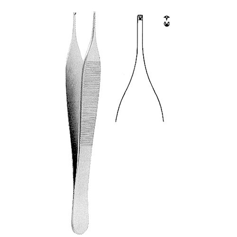 PINCE A DISSECTION ADSON, 1X2 DENTS, 12CM