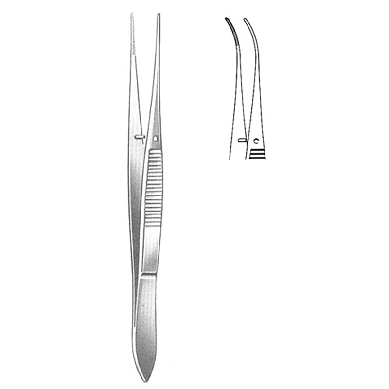 PINCE A IRIS GRAEFE, LEGEREMENT COURBE, STRIEE, 10CM