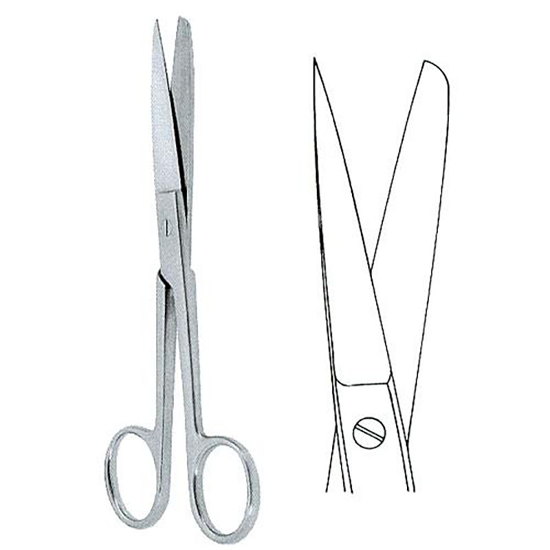 CISEAUX OPERATOIRE, DROIT, POINTU/MOUSSE, 14.5CM