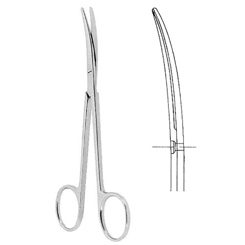 CISEAUX METZENBAUM, COURBE, 14.5CM