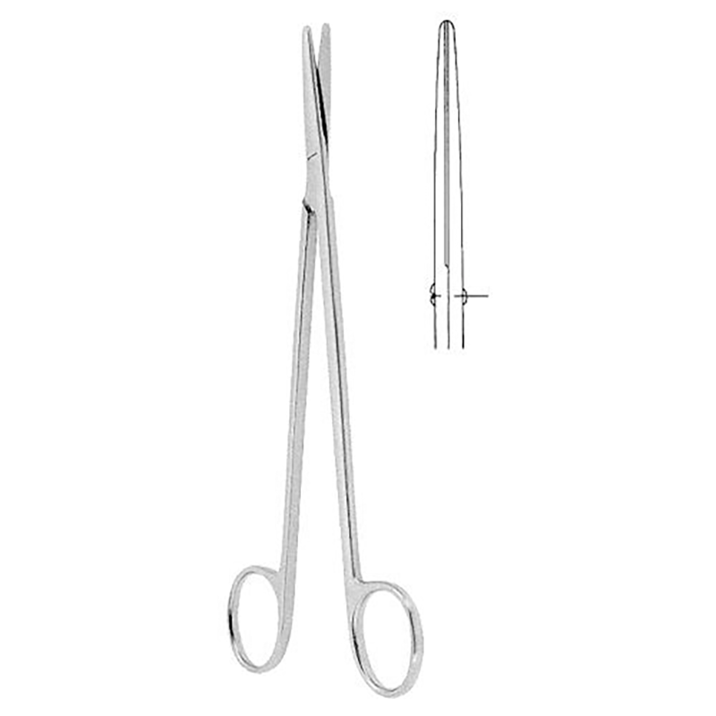 CISEAUX METZENBAUM-NELSON, DROIT, 18CM