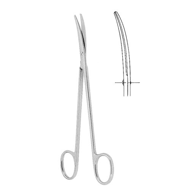 CISEAUX METZENBAUM-NELSON, COURBE, 18CM