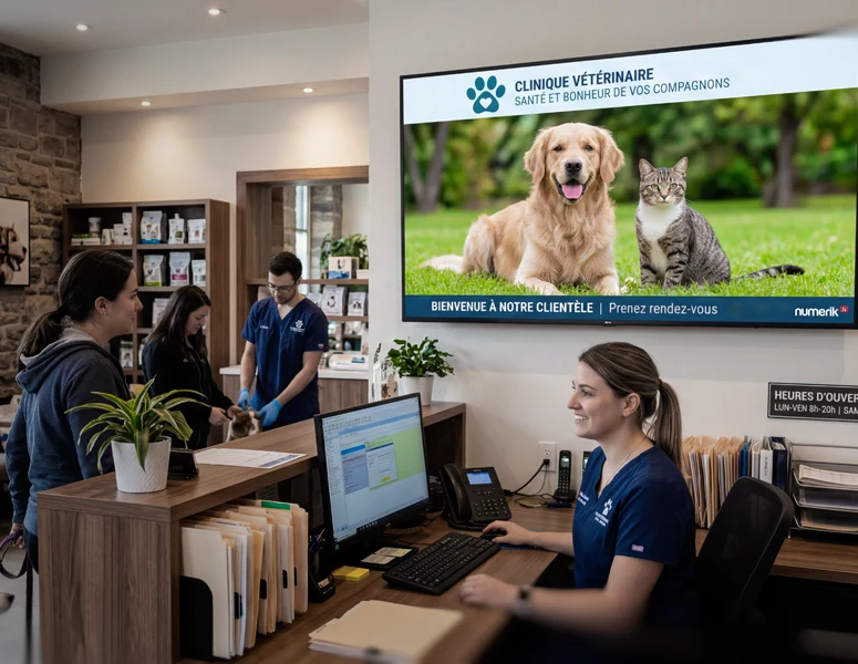 Affichage dynamique num&eacute;rique pour les bureaux professionnels, cliniques et &eacute;tablissements de sant&eacute; : numerik.tv
