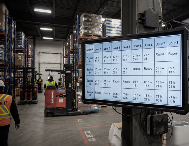 Affichage num&eacute;rique dynamique pour les industries manufacturi&egrave;res, usines et entrep&ocirc;ts : numerik.tv