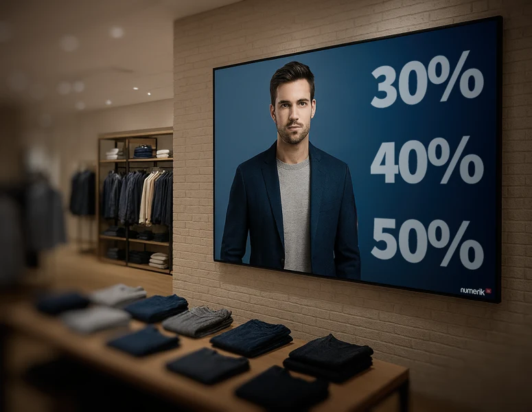 Affichage dynamique num&eacute;rique pour le commerce de d&eacute;tail et les centres d’achats : numerik.tv