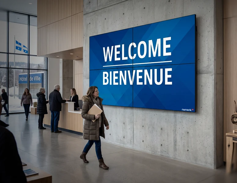 Affichage num&eacute;rique dynamique pour les villes et municipalit&eacute;s : numerik.tv