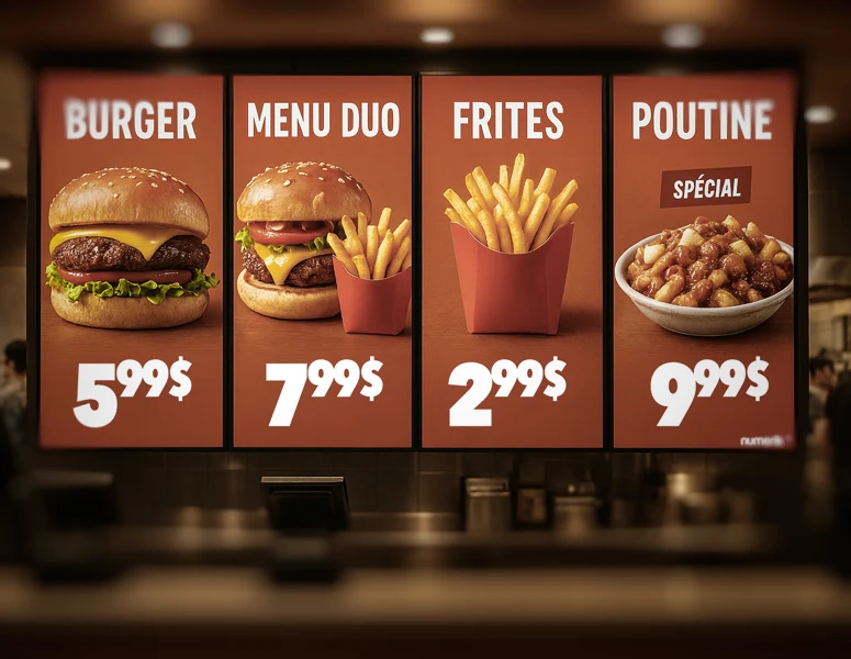 Affichage dynamique numérique pour le secteur de la restauration : numerik.tv