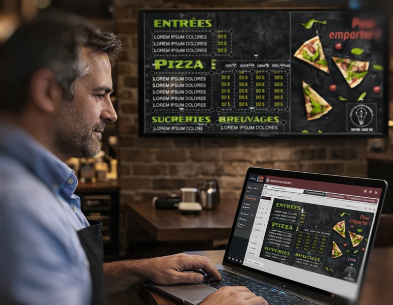 Affichage dynamique num&eacute;rique pour le secteur de la restauration : numerik.tv