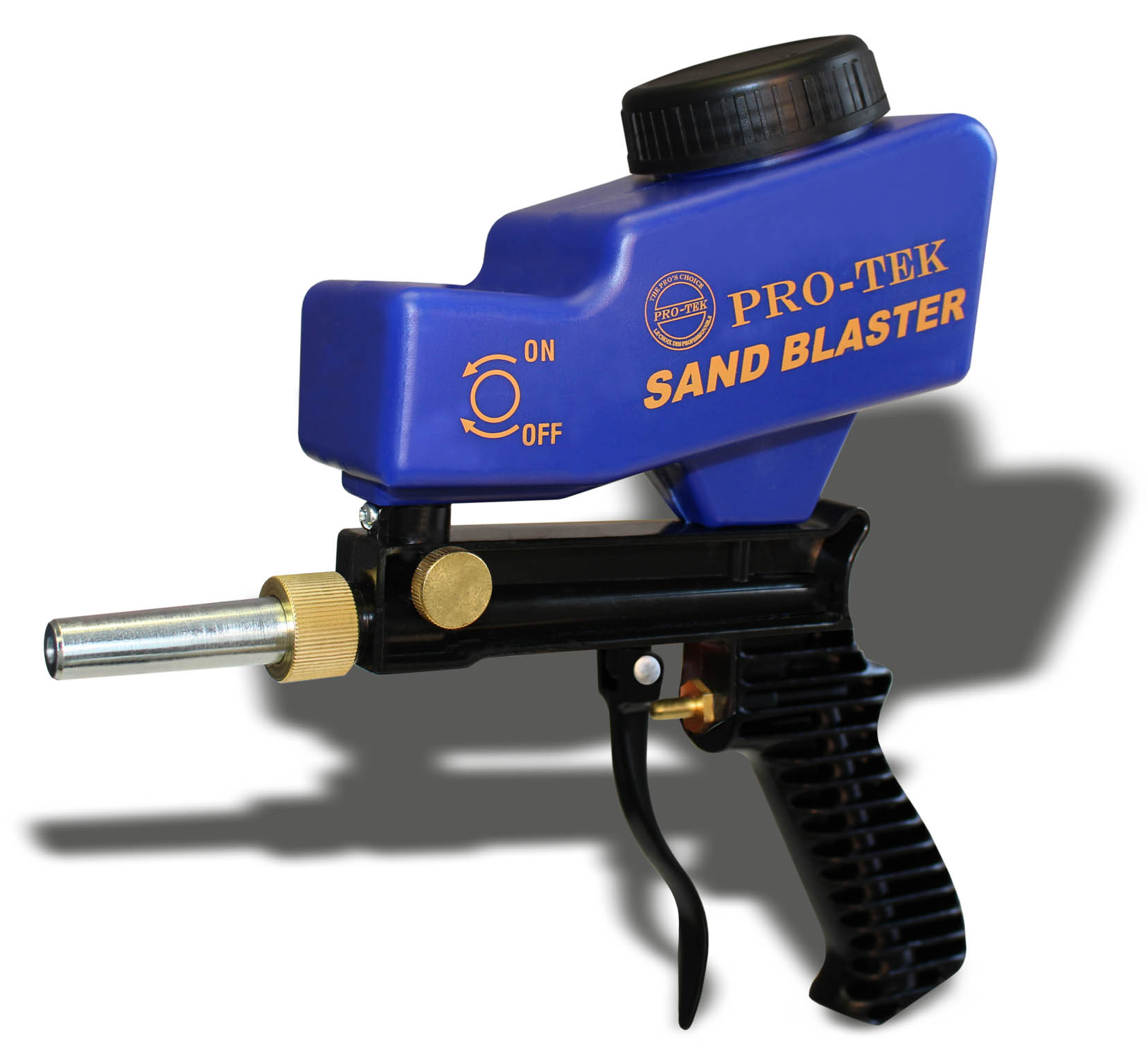 Pro tek. Sandblaster Gun New Type. Industrial Sandblaster. Blast Gun with Gravity Feed.